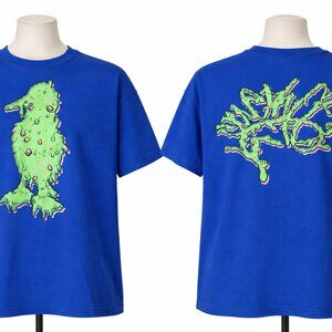 Slime Creature Graphic T-Shirt Men’s 3XL Blue Streetwear Art Longsleeve - RARE